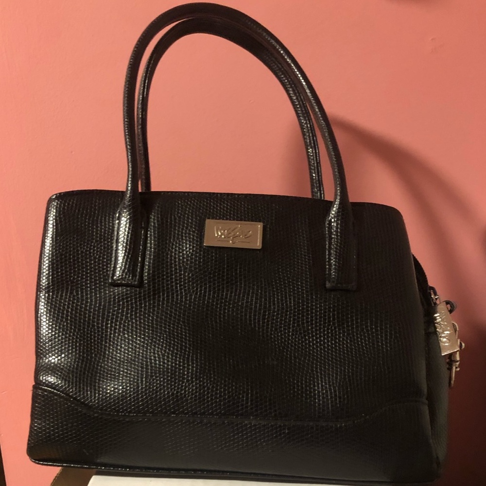 Mini Black Faux-Leather Purse